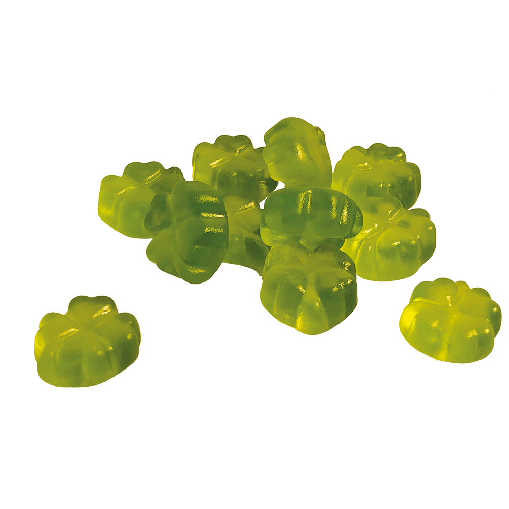 Fruchtgummi Kleeblatt Werbetüte, Inhalt: Kleeblatt ca. 10 g