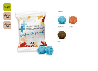 Hustenbonbon Duopack Werbetüte, Inhalt: Hustenbonbon Menthomint