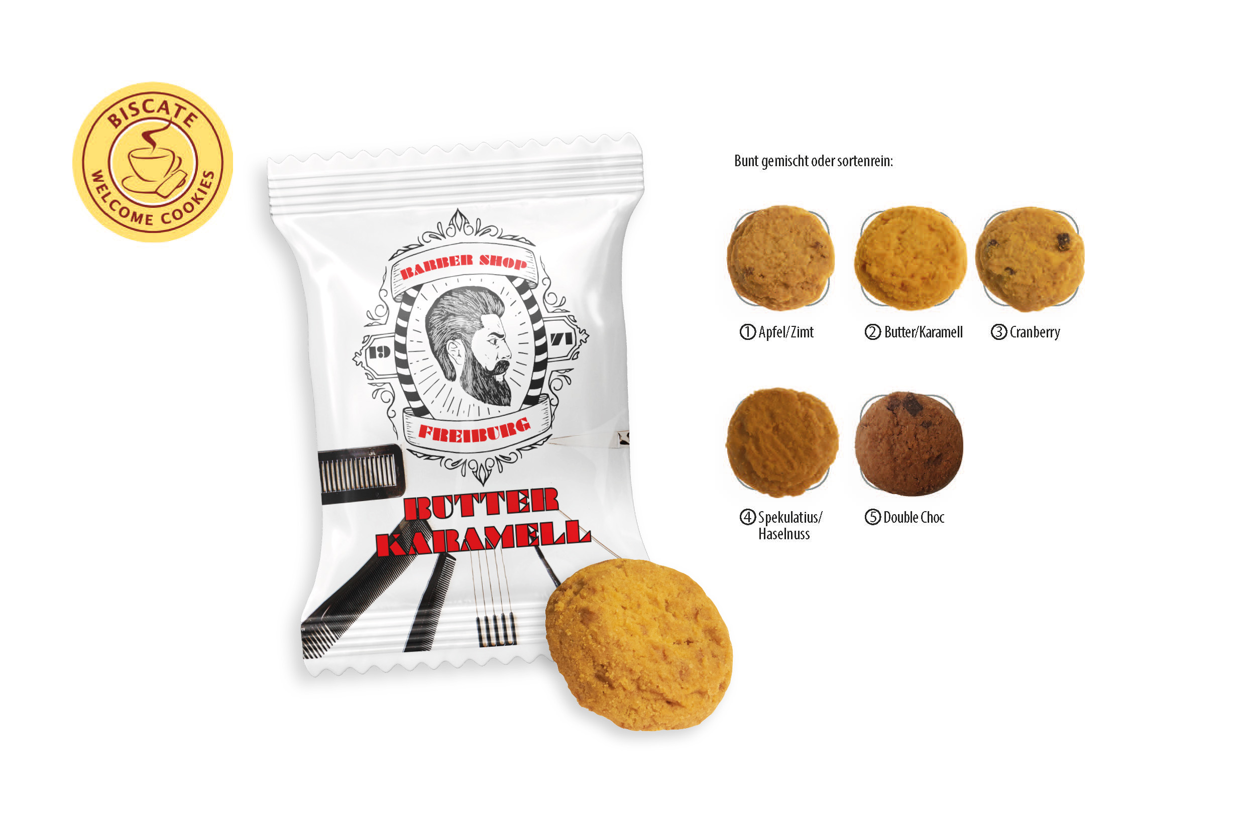Coffee Cookies Flowpack, Inhalt: Coffee Cookies Cranberry ca. 9 g