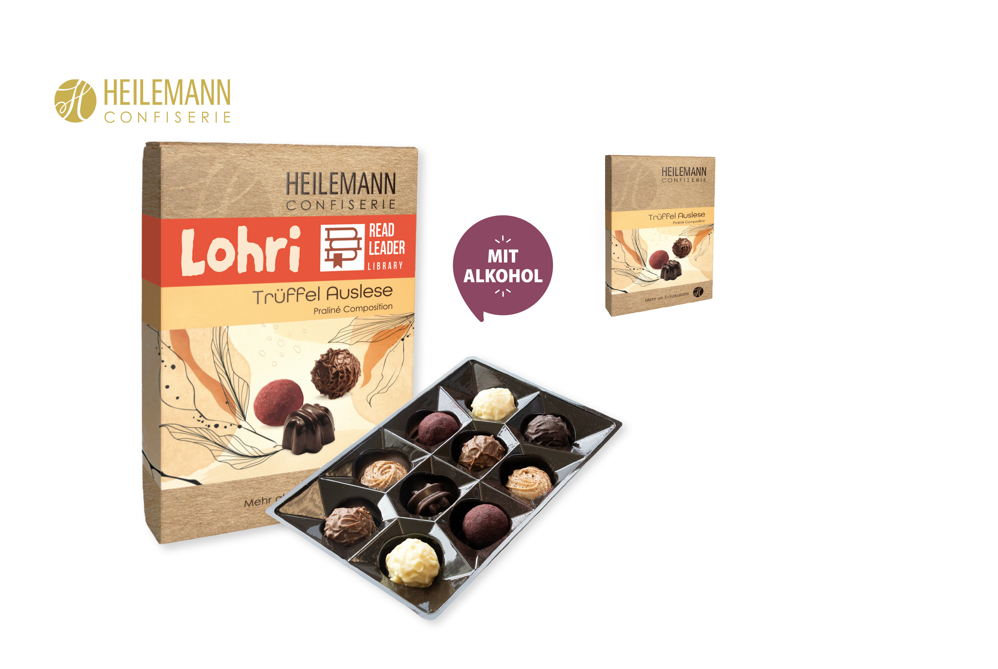 Heilemann Trüffel Auslese im Schuber, Inhalt: Heilemann Trüffel Auslese ca. 125 g