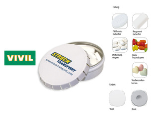 Klick-Dose-75, Inhalt: Traubenzuckerherzen bunt (Dose) ca. 45 g