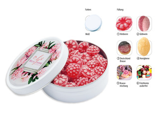 Runddose 99, Inhalt: Bonbons Früchtemix zuckerfrei ca. 120 g