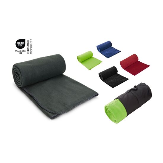Fleecedecke Basic schwarz - 120 x 150 cm, 180 g/m²