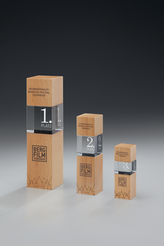 Holz Kristallglas-Award "Wooden Cubix"