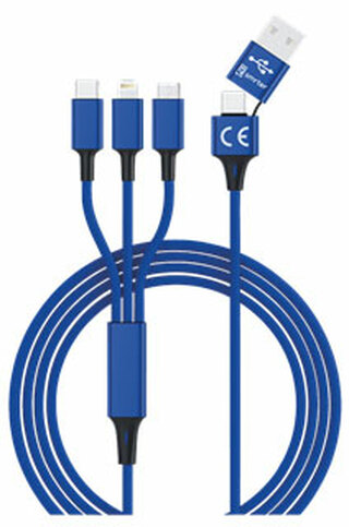 5in1 USB-Ladekabel mit USB-C/USB Kombistecker