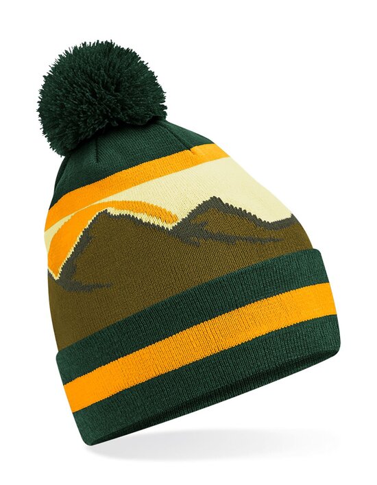 CB395R Beechfield Mountain Peaks Pom Pom Beanie