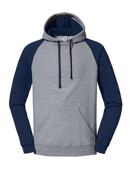 JZ96CR JERZEES Nublend® Colour-Block Raglan Hooded Sweatshirt